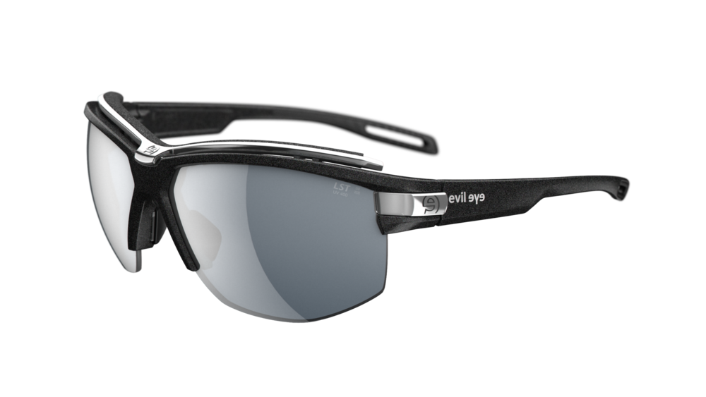 evil eye pathline pro E042 Sportbrille – 9100 night sky black matt – LST® grey silver M – Seitenansicht