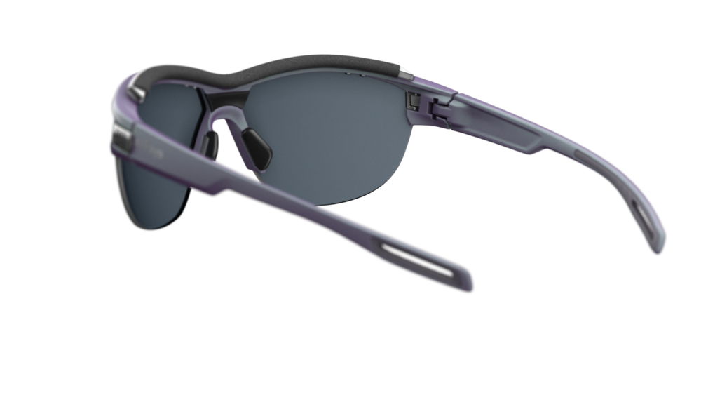 evil eye pathline.f pro Sportbrille – dynamic purple matt – LST® grey silver M – Rückansicht