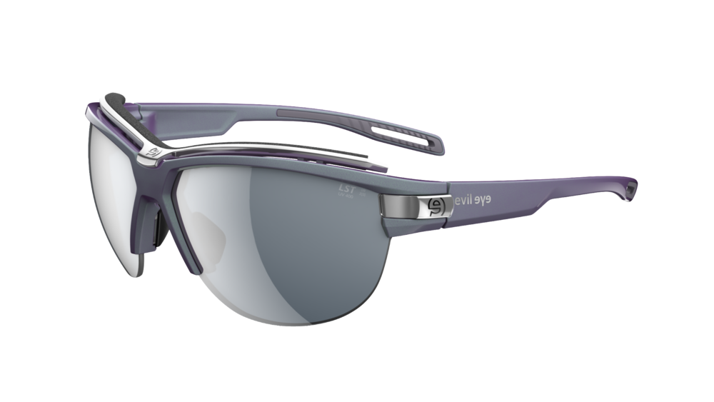 evil eye pathline.f pro Sportbrille – dynamic purple matt – LST® grey silver M – Seitenansicht