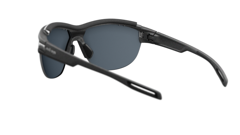 evil eye pathline.f pro Sportbrille – night sky grey matt – LST® grey silver M – Rückansicht