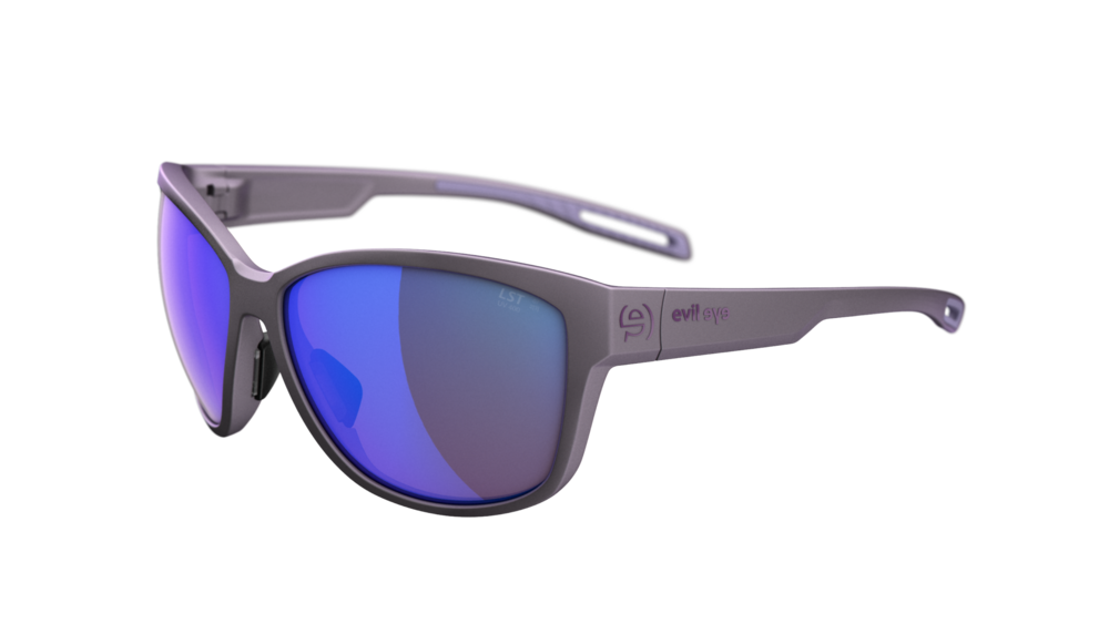 evil eye pika E044 Sportbrille – 4000 grey violet metallic – LST® active blue M – Seitenansicht