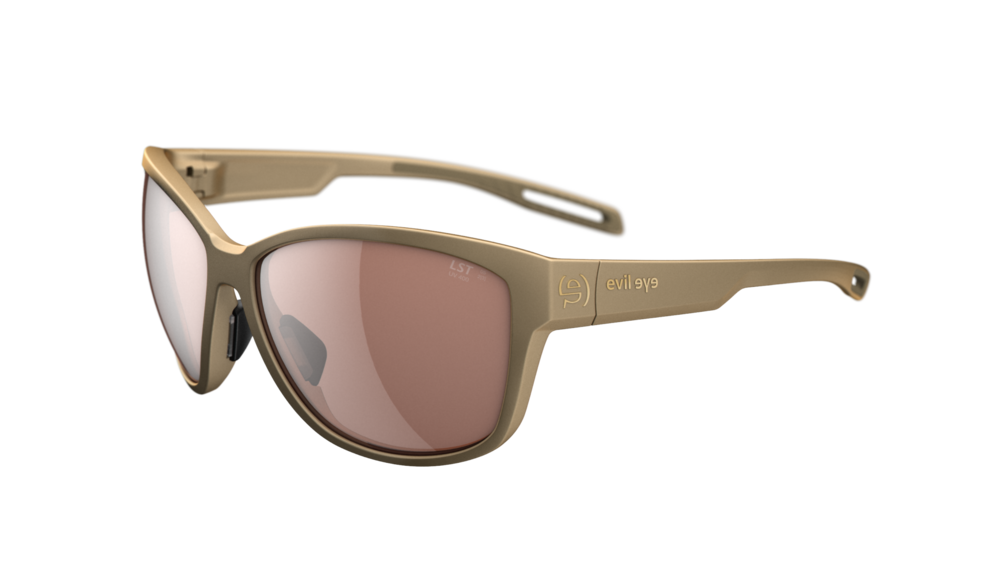 evil eye pika E044 Sportbrille – 6100 bronze metallic – LST® contrast silver M – Seitenansicht