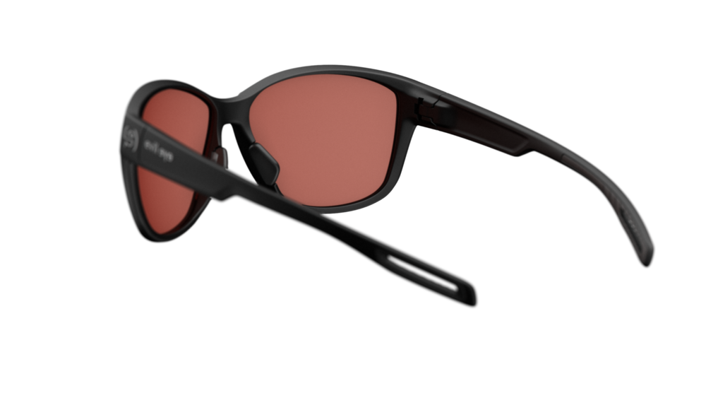 evil eye pika Sportbrille – black matt – LST® active silver M – Rückansicht