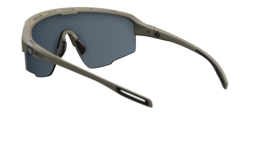 evil eye trailsense E045 Sportbrille – 6500 stone grey matt – LST® grey silver M – Rückansicht