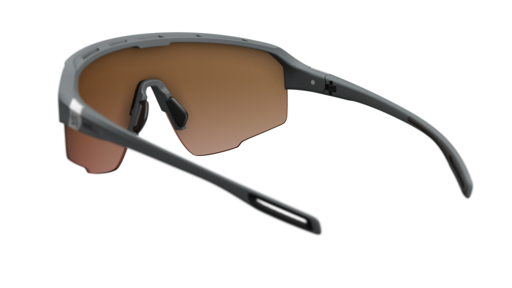 evil eye trailsense E045 Sportbrille – 6600 dark grey matt – LST® active red M – Rückansicht