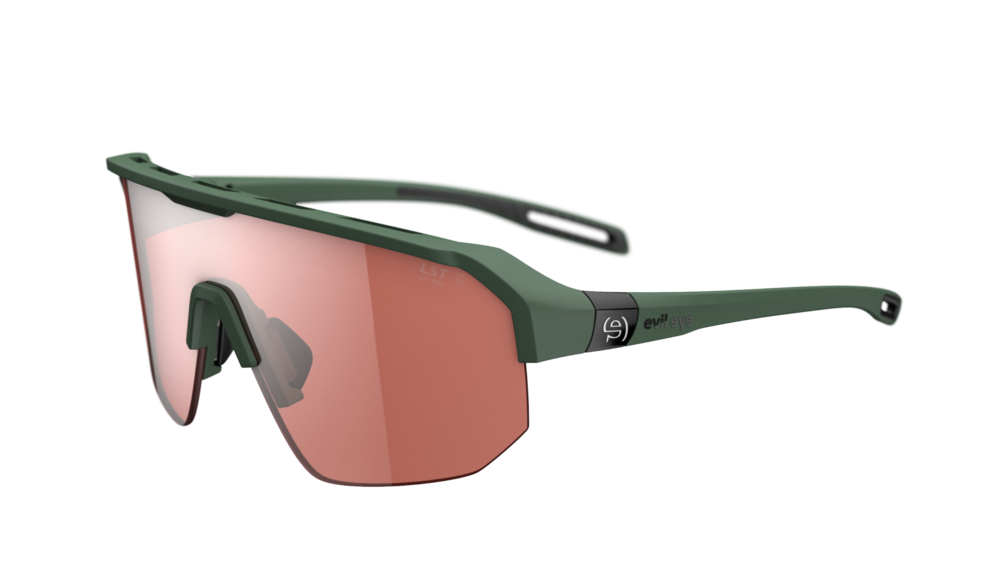 evil eye trailsense II E046 Sportbrille – 5500 dark green matt – LST® active silver M – Seitenansicht