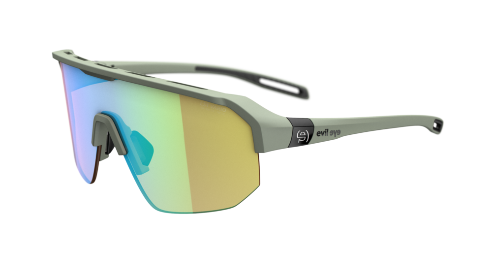 evil eye trailsense II Sportbrille – smoke green matt – LST® VARiO blue-green M – Seitenansicht