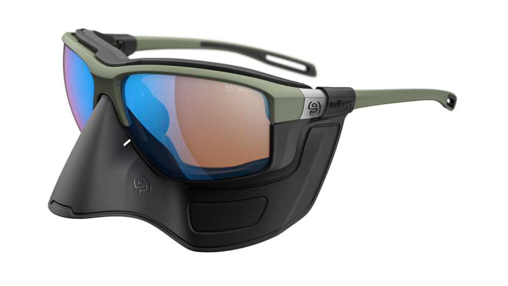 evil eye elate extreme E047 Sportbrille – 5500 forest green matt – LST® blue light VARiO M – Rückansicht