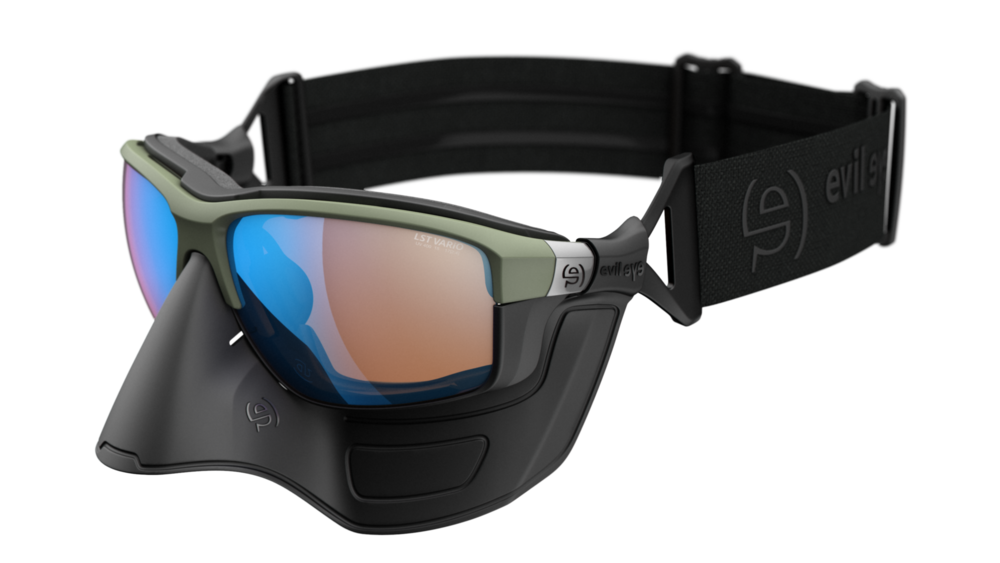 evil eye elate extreme E047 Sportbrille – 5500 forest green matt – LST® blue light VARiO M – Seitenansicht