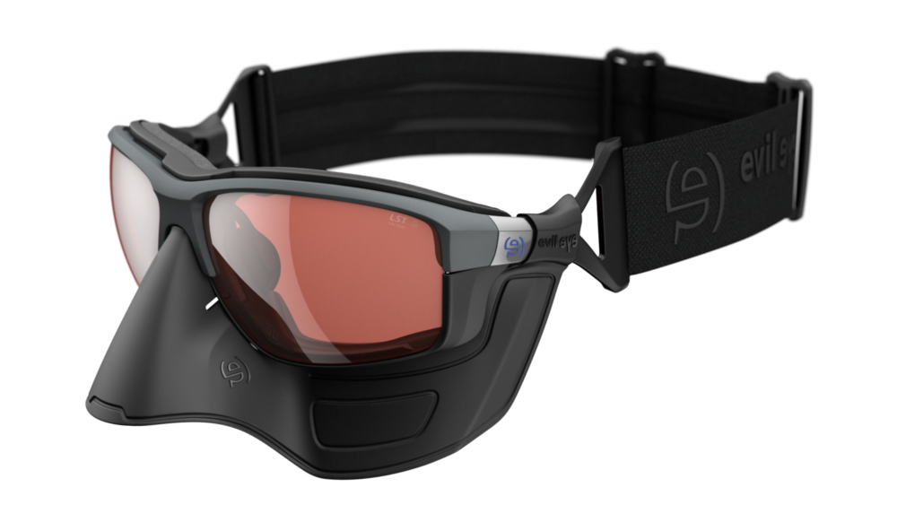 evil eye elate extreme Sportbrille – dark grey matt – LST® active silver M – Seitenansicht