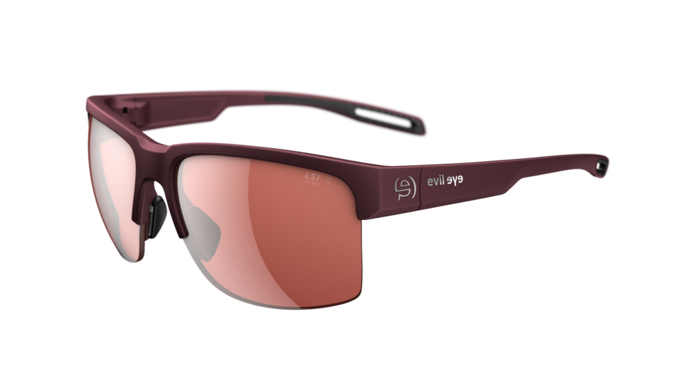 evil eye coastline E048 Sportbrille – 3000 dark red matt – LST® active silver M – Seitenansicht
