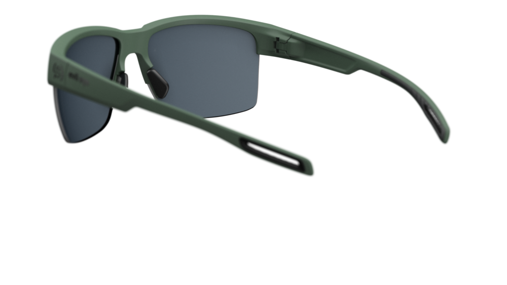 evil eye coastline Sportbrille – dark green matt – LST® grey silver M – Rückansicht