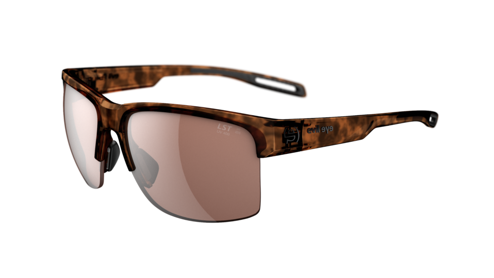 evil eye coastline E048 Sportbrille – 6000 brown havanna – LST® contrast silver M – Seitenansicht