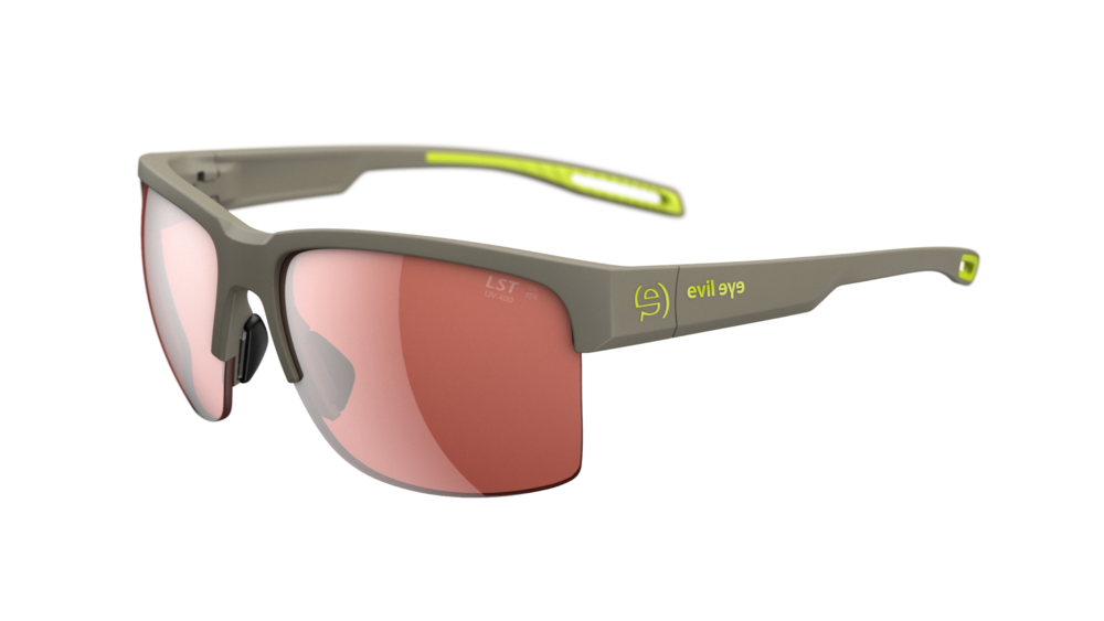 evil eye coastline E048 Sportbrille – 6500 stone grey matt – LST® active silver M – Seitenansicht