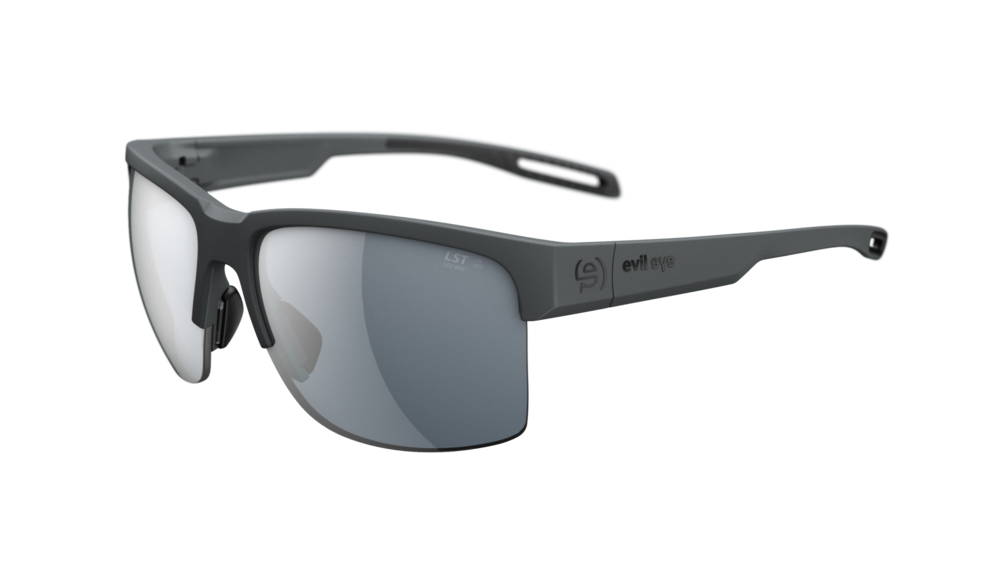 evil eye coastline Sportbrille – dark grey matt – LST® grey silver M – Seitenansicht