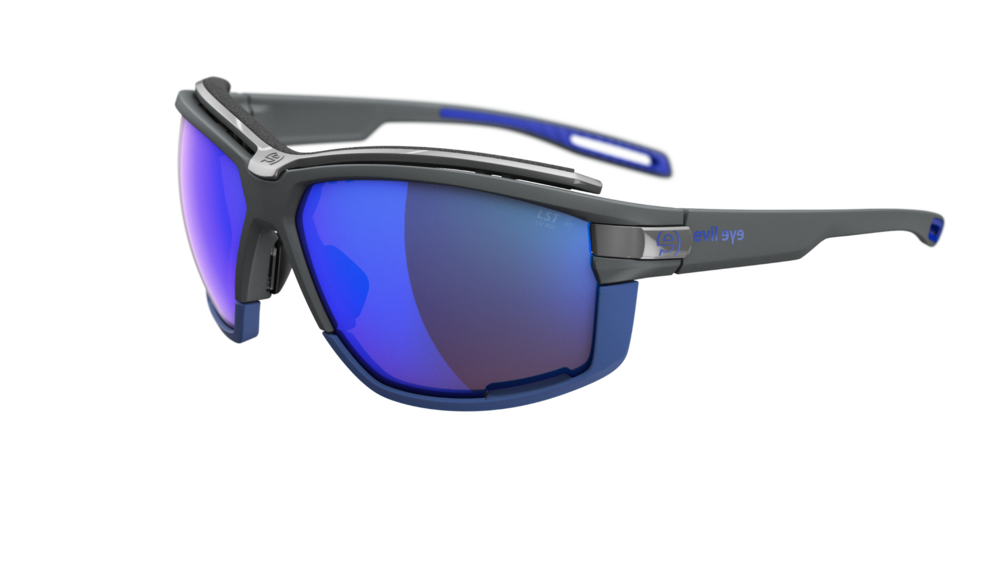 evil eye pathline air pro Sportbrille – dark grey matt – LST® active blue M – Seitenansicht