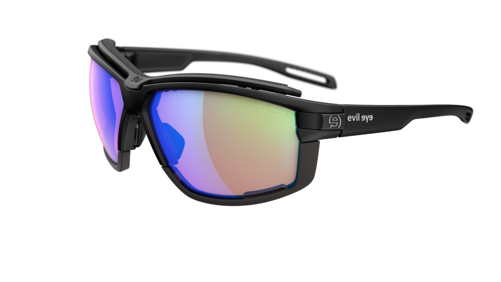 evil eye pathline air pro Sportbrille – black matt – LST® VARiO blue-green M – Seitenansicht