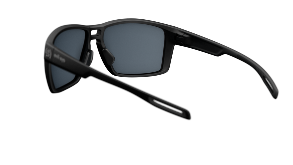 evil eye offshore Sportbrille – black matt – LST® grey silver M – Rückansicht