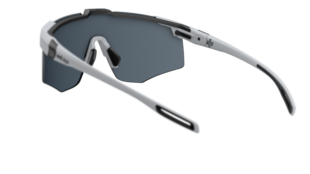 evil eye speedsense Sportbrille – moonstone grey matt – LST® grey silver M – Rückansicht