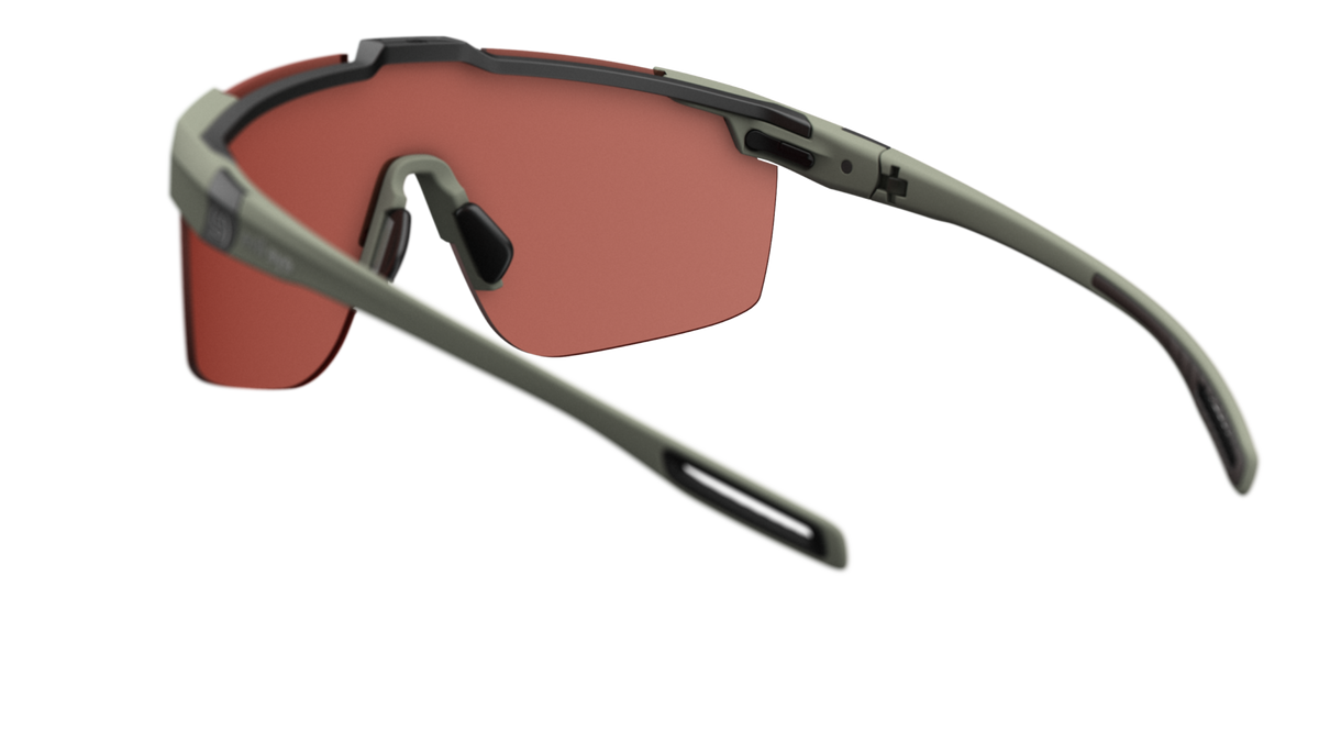 evil eye speedsense II Sportbrille – forest green matt – LST® active silver M – Rückansicht
