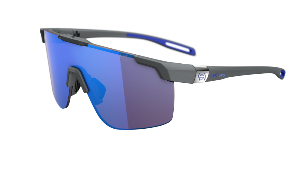 evil eye speedsense II Sportbrille – dark grey matt – LST® active blue M – Seitenansicht