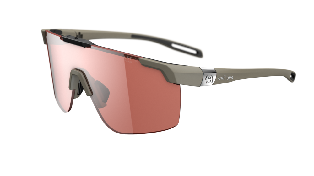 evil eye speedsense II Sportbrille – stone grey matt – LST® active silver M – Seitenansicht
