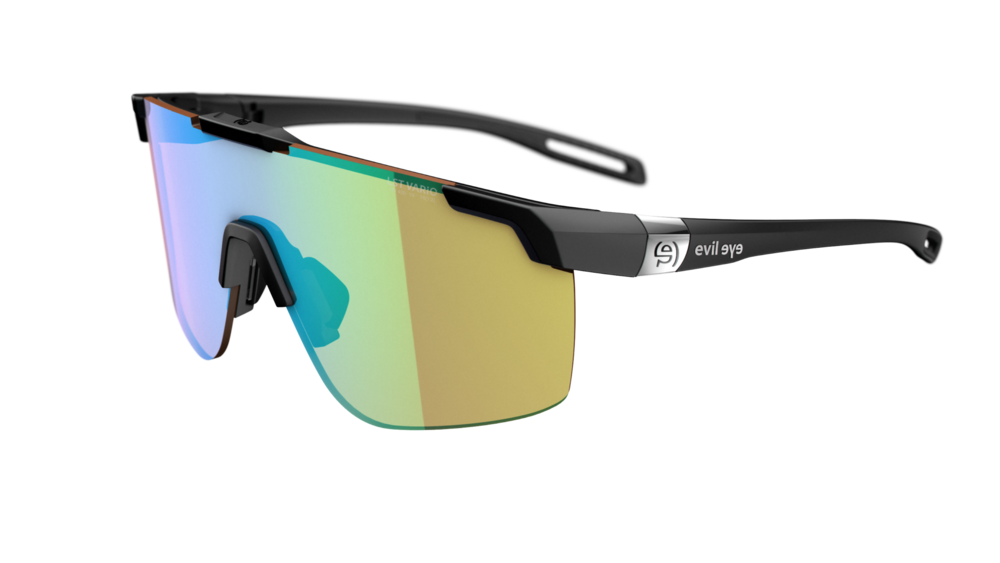 evil eye speedsense II Sportbrille – black matt – LST® VARiO blue-green M – Seitenansicht