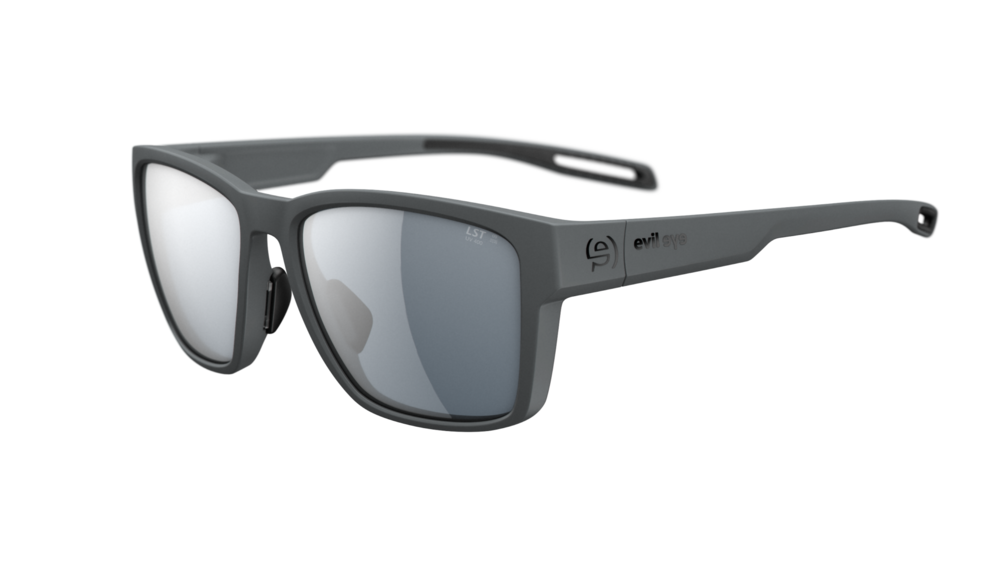 evil eye flare Sportbrille – dark grey matt – LST® active silver M – Seitenansicht