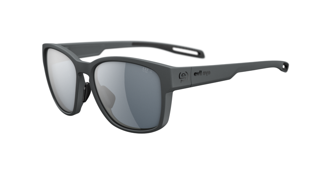 evil eye mira E055 Sportbrille – 6500 dark grey matt – LST® grey silver M – Seitenansicht
