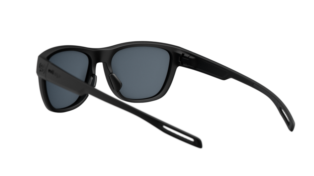 evil eye reef E057 Sportbrille – 9000 black matt – LST® grey silver M – Rückansicht