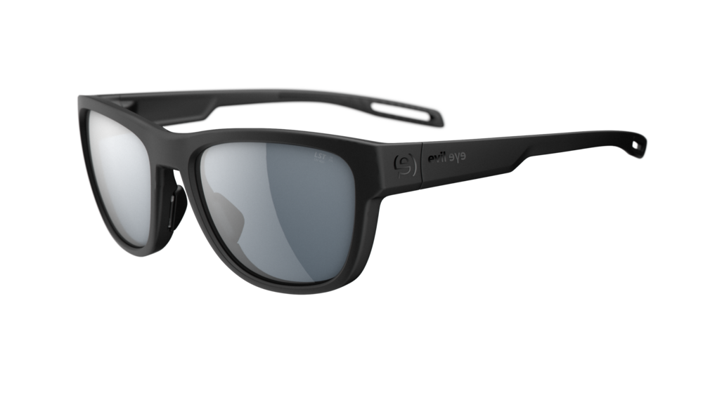evil eye reef E057 Sportbrille – 9000 black matt – LST® grey silver M – Seitenansicht