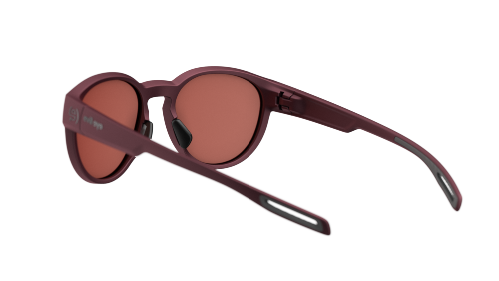 evil eye terra Sportbrille – dark red matt – LST® active silver M – Rückansicht