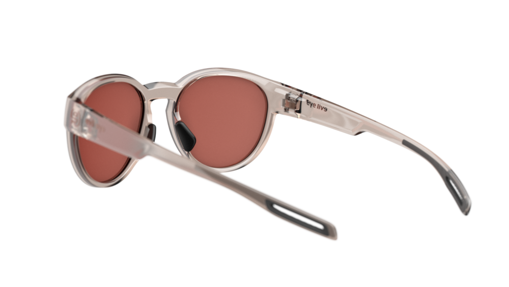 evil eye terra Sportbrille – rose transparent – LST® active silver M – Rückansicht