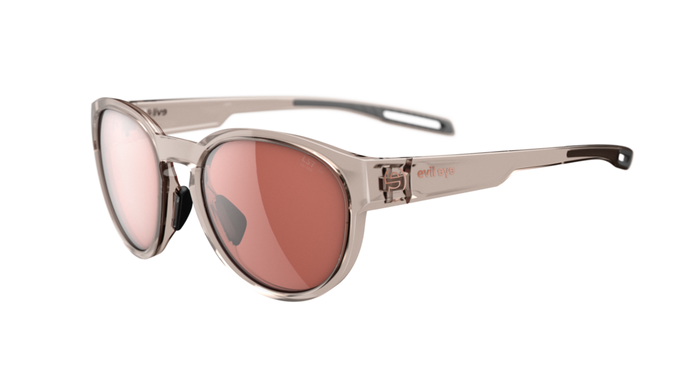 evil eye terra E058 Sportbrille – 3500 rose transparent – LST® active silver M – Seitenansicht