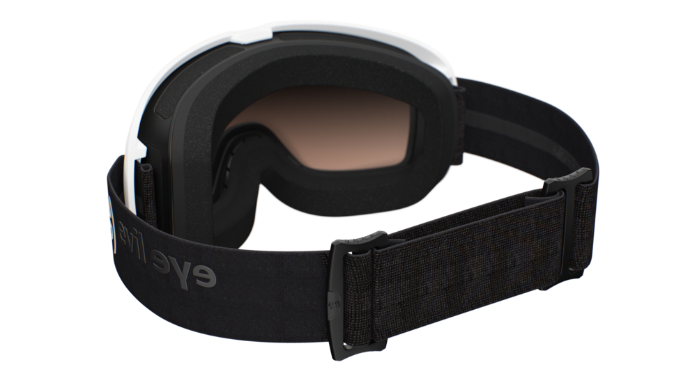evil eye peaksight cl E605 Skibrille – 1500 white matt – LST® grey silver M light – Rückansicht