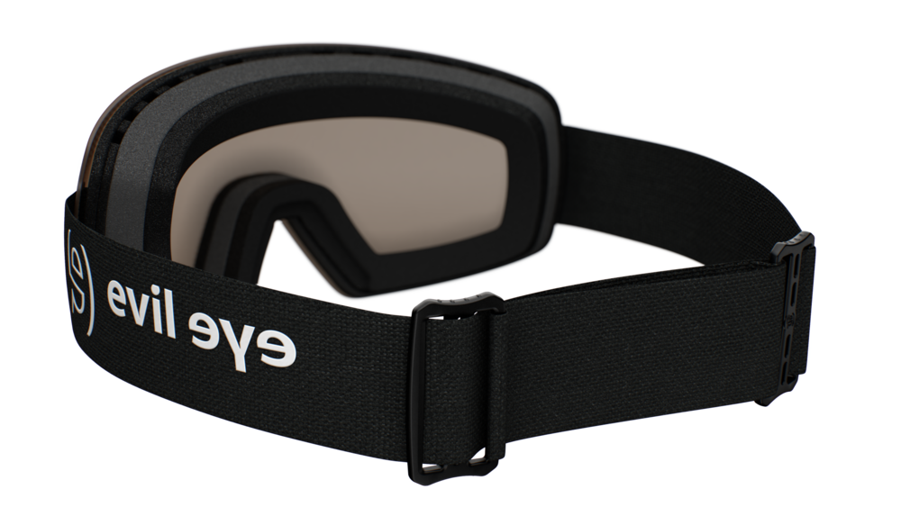 evil eye peaklite E606 Skibrille – 9000 black matt – LST® bright blue M – Rückansicht