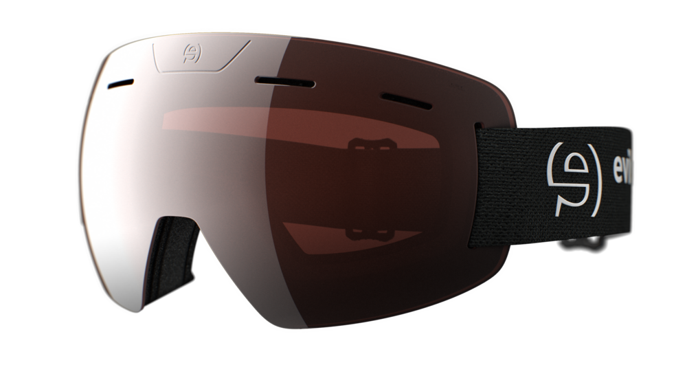 evil eye peaklite E606 Skibrille – 9100 black matt – LST® active silver M – Seitenansicht