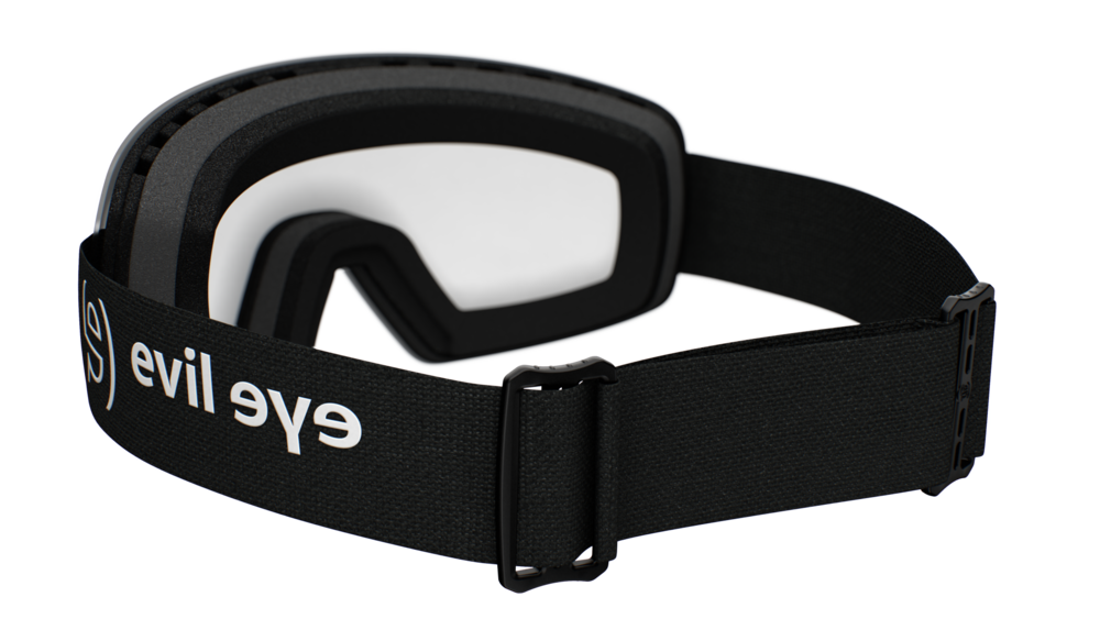 evil eye peaklite E606 Skibrille – 9300 black matt – clear (klar) – Rückansicht