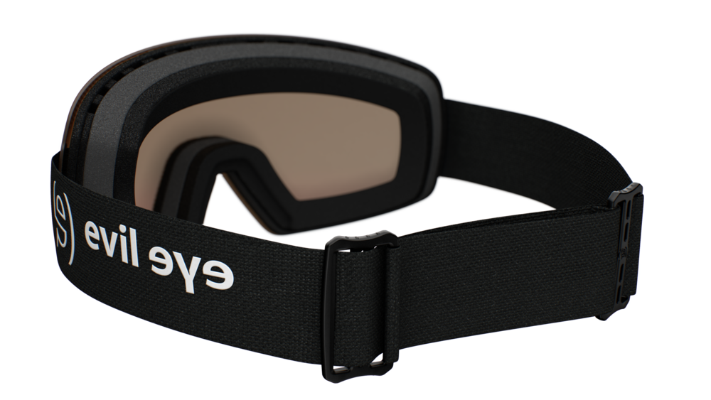 evil eye peaklite E606 Skibrille – 9500 black matt – LST® bright VARiO blue M – Rückansicht