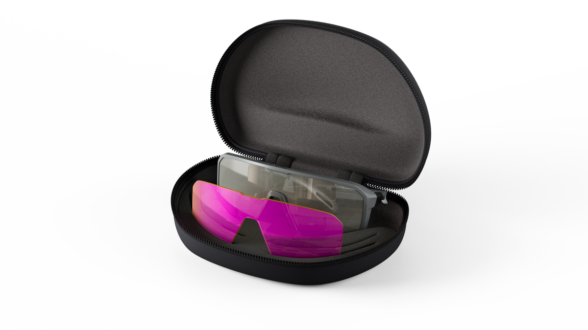 evil eye roadsense package Sportbrillen-Set – dark grey matt – e-sport – Rückansicht