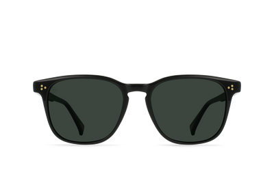 Raen Alvez 54 Sonnenbrille – Recycled Black / Green Polarized – Ansicht 1