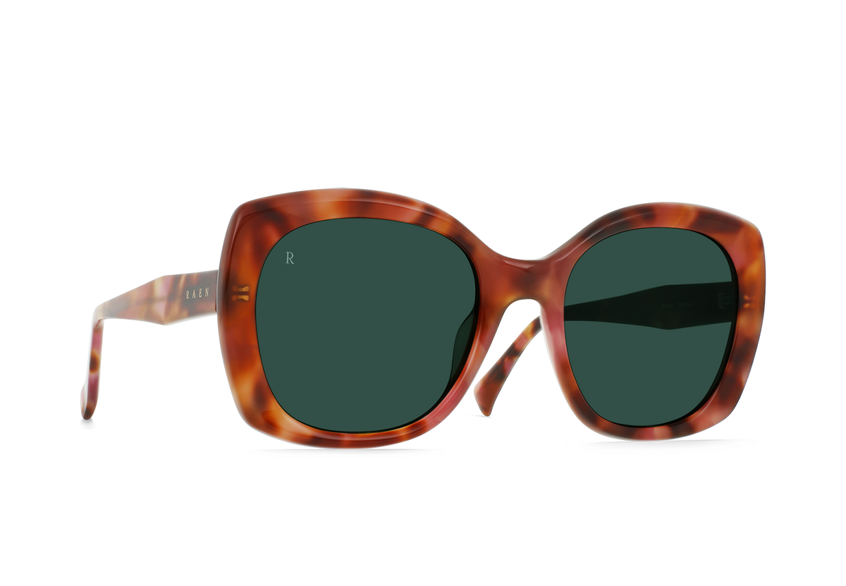 Raen Ronzy 54 Sonnenbrille – Bonbon Tortoise / Smoke Green – Ansicht 3