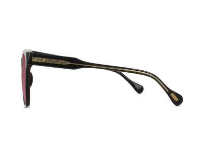Raen Naev 57 Sonnenbrille – Recycled Black / Scarlet – Ansicht 3