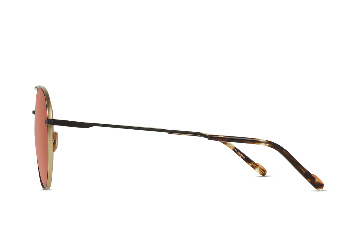 Raen Serona 61 Sonnenbrille – Satin Black & Gold / Dune – Ansicht 3