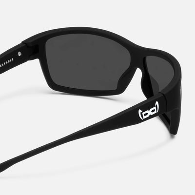gloryfy G13 black in black Sportbrille – Rückansicht