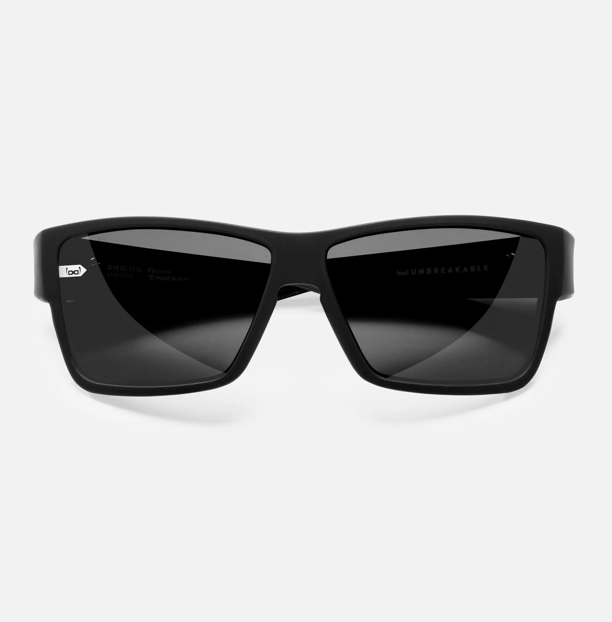 gloryfy G14 black in black Sportbrille – Frontansicht