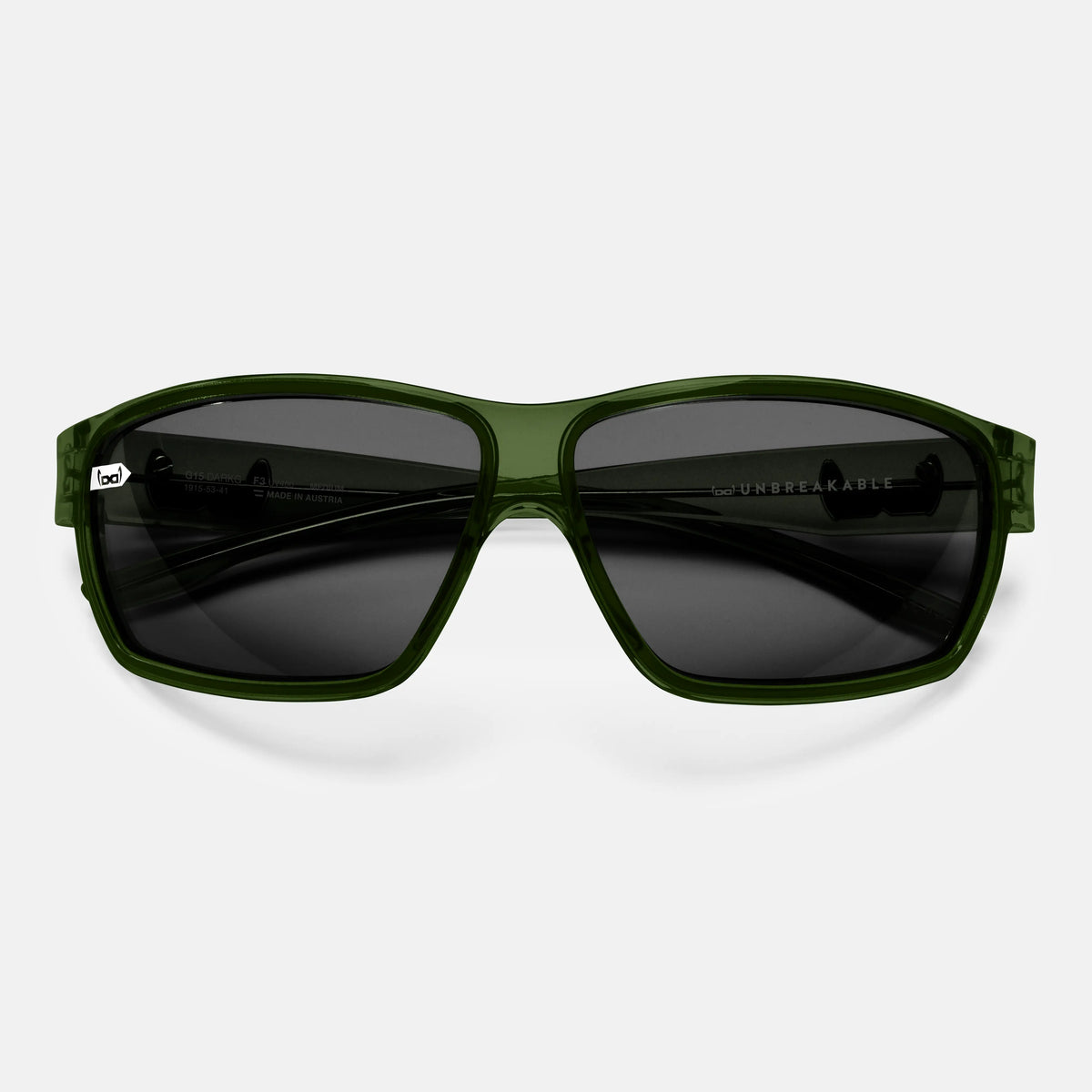 gloryfy G15 dark green Sportbrille – Frontansicht
