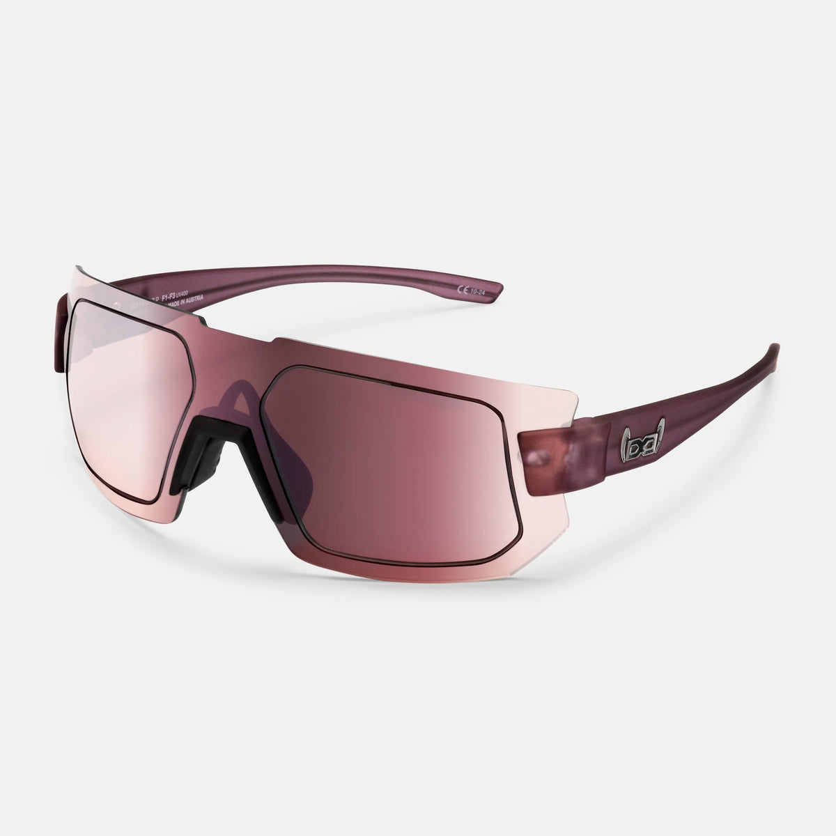 gloryfy G25 HELIOZ purple TRF Sportbrille – Schrägansicht
