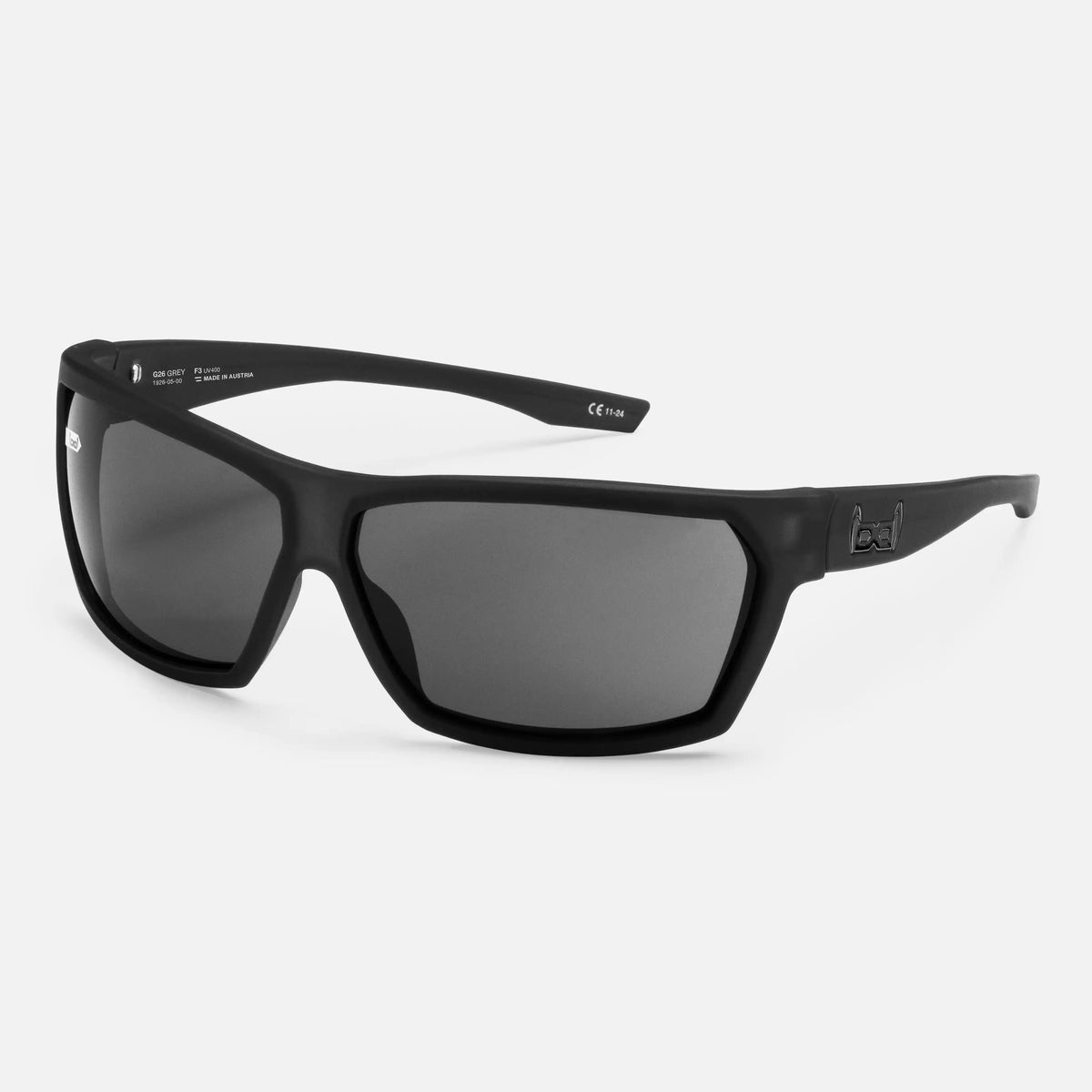 gloryfy G26 grey in grey Sportbrille – Schrägansicht