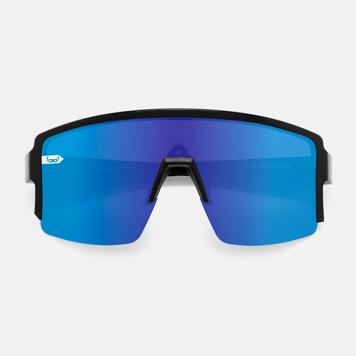 gloryfy G40 flatline black shiny Sportbrille – Frontansicht